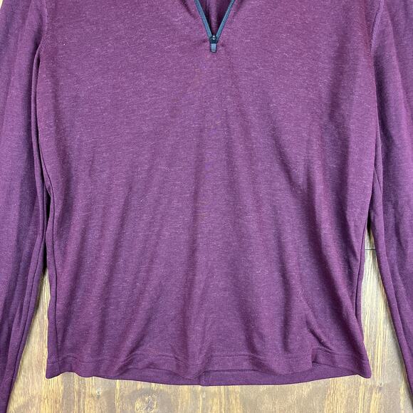 MSX by Michael Strahan Mens Jacket Purple 1/4 Zip Performance Athletic Wool S - Picture 4 of 12